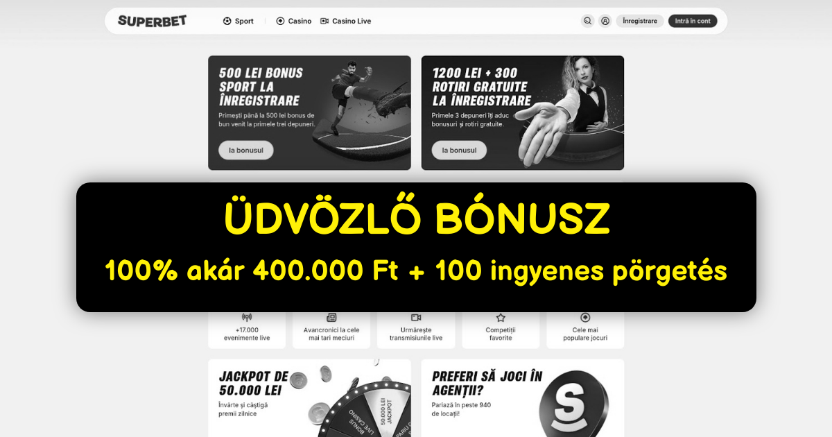 Casino Superbet - Online Nyerőgépek és Bónuszok Magyarországon